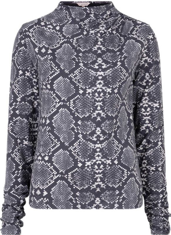 Esqualo - Top - Grijs - Aansluitende Pasvorm - Lange Mouwen