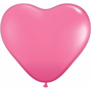100 stuks Hart ballonnen roze