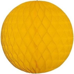1x Papieren kerstballen goud 10 cm Kerstversiering - Kerstboomversiering - Kerstballen van papier