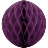 Papieren Decoratie Bol Aubergine 10 cm