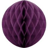 Papieren Decoratie Bol Aubergine 10 cm