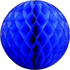 Papieren kerstballen - blauw - 10 cm - kerstversiering voor kerstboom
