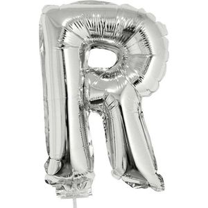 Opblaasbare letter ballon R zilver - Ballonnen
