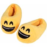 Kinderen - Lachende Smiley Pantoffels - Pluche - Antislip Zolen