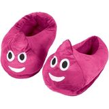 Emoticon sloffen - roze poepjes - voor kinderen