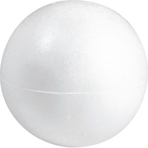 Piepschuim bol/bal - wit - D25 cm - 2 halve schalen - hol - hobby/DIY materiaal - Knutselen