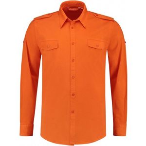 Oranje overhemd voor heren - Koningsdag - Katoen - lange mouwen - kleding - Supporters M