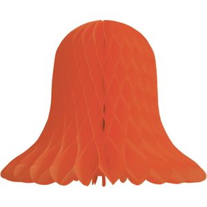 Decoratie kerst klokken oranje 20 cm