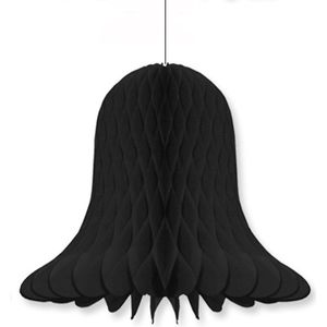 Decoratie kerst klokken zwart 30 cm