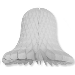 Decoratie kerst klokken grijs 30 cm
