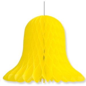 Decoratie kerst klokken geel 30 cm