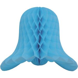 Decoratie kerst klokken lichtblauw 30 cm