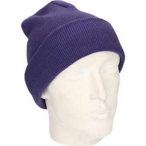 Beechfield basic winter muts/beanie - paars - volwassenen