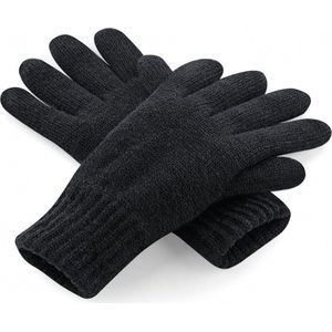 Zwarte polyacryl handschoenen voor dames/heren