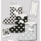 Chenille - Grijze Pantoffels - Kinderen - Met Sterren - Anti-slip Onderzool