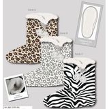 Meisjes sloffen met zwart/witte zebra print