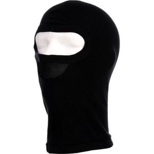 One hole motorhelm muts / skimuts - zwart - mesch katoen - one size - outdoor / bivakmuts / wintersport - balaclava