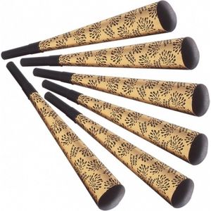 Oud en nieuw feesttoeters goud 6x stuks