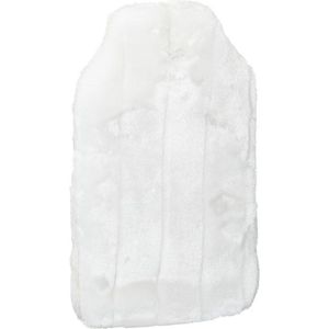 Cepewa - Warm/heet water kruik met pluche hoes creme/wit 2 liter