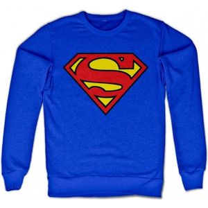 Sweater Superman logo blauw voor heren