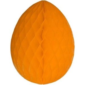 Decoratie paasei oranje 20 cm - Pasen versiering