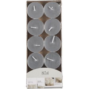 10x Geurtheelichtjes musk/grijs 3,5 branduren - Geurkaarsen muskgeur - Waxinelichtjes