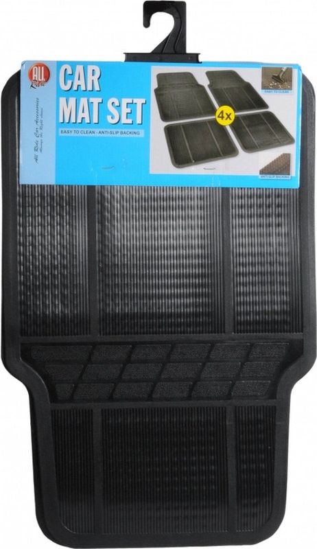 Universele automatten - Anti slip - 4-delige set - Zwart