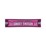 Sweet 16 verjaardag thema spandoek - roze/zwart - 180 x 40cm - 16e verjaardag versiering