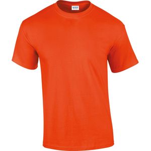 Grote maten fel oranje shirt voor volwassenen