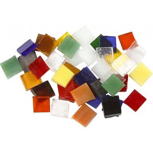 Glasmozaiek Gekleurde Tegels Vierkantjes 10x10 Mm 700 Stuks