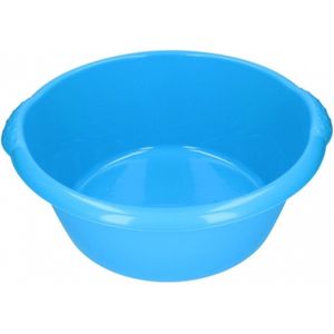 Ronde afwasteil / afwasbak blauw 15 liter - camping / handwas afwasteilen