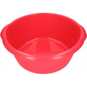 Ronde afwasteil / afwasbak rood 15 liter - camping / handwas afwasteilen