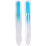 Nagelvijlen - Blauw - Glas - 2x in Beschermhoesje