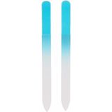 Nagelvijlen - Blauw - Glas - 2x in Beschermhoesje