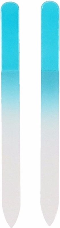 Nagelvijlen - Blauw - Glas - 2x in Beschermhoesje
