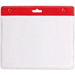 10 badgehouders rood 11,5 x 9,5 cm