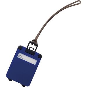 Kofferlabel kobalt blauw 9,5 cm - Reiskoffer reisaccessoire
