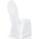 Universele witte elastische stoelhoes 50 x 105 cm - Trouwerij/bruiloft feestartikelen versiering