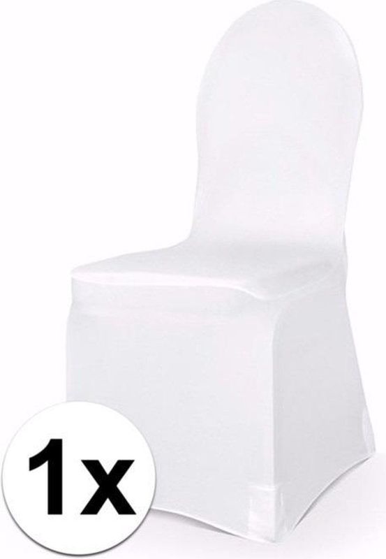 Universele witte elastische stoelhoes 50 x 105 cm - Trouwerij/bruiloft feestartikelen versiering