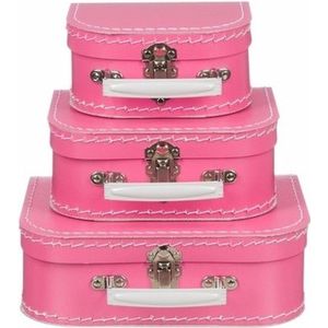 Kinderkoffertje roze 16 cm