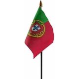 Portugal mini vlaggetje op stok 10 x 15 cm