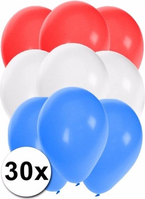 30x Ballonnen in Nederlandse kleuren