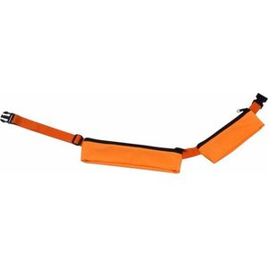 Oranje sport heuptasje 2 vakken 80-107 cm voor volwassenen