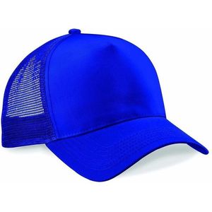 Truckers baseball caps kobalt blauw voor volwassenen - voordelige blauwe petjes/caps