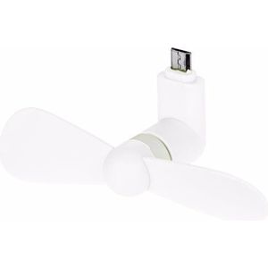 Micro-usb Telefoon Ventilator - Wit - 15 cm