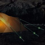 Fluorescerende scheerlijnen set 4x stuks - Tent/windscherm vastzetten touwen