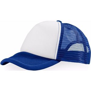 Truckers cap / pet - blauw/wit - voor volwassenen