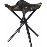 Vier poots opvouwbaar krukje camouflage leger groen 42 cm - Campingstoel - Visserskrukje