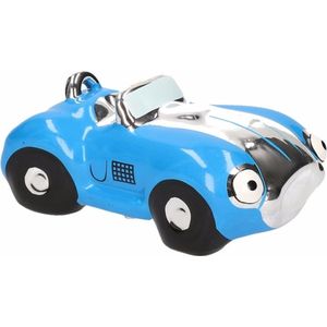 Spaarpot blauwe sportauto cabriolet 14 cm