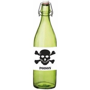 Halloween Groene fles met vergif met beugeldop